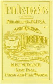 Cover of: Henry Disston & Sons Incorporated handbook for lumbermen.