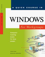 Cover of: A quick course in Windows for workgroups by Joyce Cox