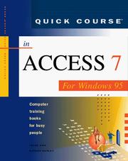 Cover of: Quick course in Access 7 for Windows 95: computer training books for busy people