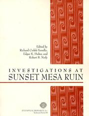 Cover of: Investigations at Sunset Mesa Ruin: Archaeology at the Confluence of the Santa Cruz and Rillito Rivers, Tucson, Arizona (Statistical Research Technical)