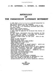 Cover of: Anthology of the Paradoxist Literary Movement: multicultural essays