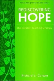Cover of: Rediscovering hope: our greatest teaching strategy