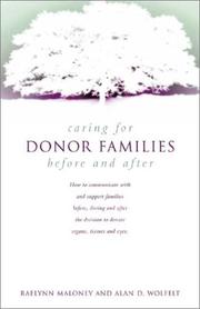 Cover of: Caring for Donor Families: Before, During and After