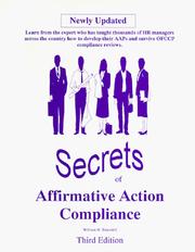 Cover of: Secrets of affirmative action compliance