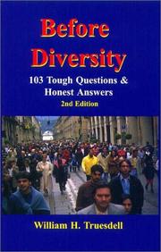 Cover of: Before diversity by William H. Truesdell