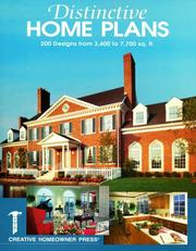 Cover of: Distinctive Home Plans: 200 Designs from 3,400 to 7,700 Sq. Ft