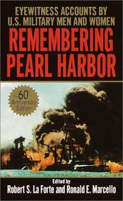 Cover of: Remembering Pearl Harbor: Eyewitness Accounts by U.S. Military Men and Women