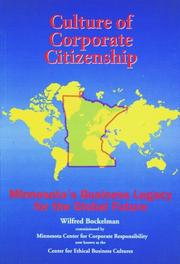 Cover of: Culture of Corporate Citizenship: Minnesota's Business Legacy for the Global Future