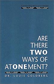 Cover of: Are There Two Ways of Atonement? Confronting the Controversies