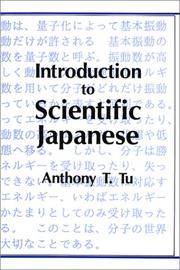 Cover of: Introduction to scientific Japanese