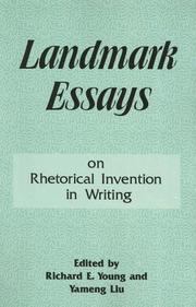 Cover of: Landmark Essays on Rhetorical Invention in Writing: Volume 8 (Landmark Essays)