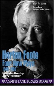 Cover of: Horton Foote. by Horton Foote