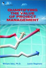 Cover of: Quantifying the Value of Project Management