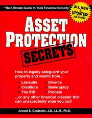 Cover of: Asset protection secrets by Arnold S. Goldstein