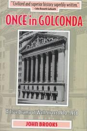 Cover of: Once in Golconda: A True Drama of Wall Street 1920-1938