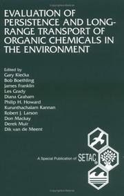 Cover of: Evaluation of Persistence and Long-Range Transport of Organic Chemicals in the Environment