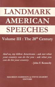 Cover of: Landmark American Speeches: The 20th Century