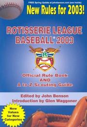 Cover of: Rotisserie League Baseball | Glen Waggoner