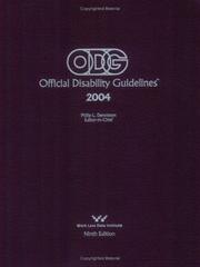 Official Disability Guidelines 2004 by Philip Denniston