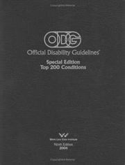 Official Disability Guidelines Top 200 Condiditions 2004 by Odg