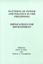 Cover of: Patterns of power and politics in the Philippines by edited by James F. Eder and Robert L. Youngblood.