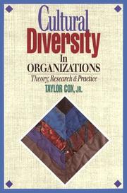 Cover of: Cultural Diversity in Organizations by Taylor Cox