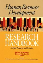 Cover of: Human Resource Development Research Handbook by Richard A. Swanson, Elwood F., III Holton