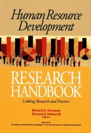 Cover of: Human resource development research handbook: linking research and practice