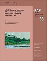 Cover of: A Biological Assessment of the Aquatic Ecosystems of the Pastaza River Basin, Ecuador and Peru: RAP Bulletin of Biological Assessment 33 (Conservation International Rapid Assessment Program)