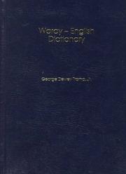 Cover of: Dic Waray-English Dictionary | George Dewey Tramp