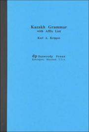 Kazakh grammar with affix list by Karl A. Krippes