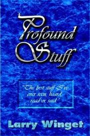 Cover of: Profound stuff by [compiled by] Larry Winget.