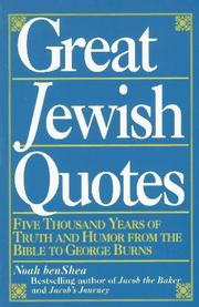 Cover of: Great Jewish quotes by [compiled by] Noah BenShea.