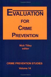 Evaluation for Crime Prevention (Crime Prevention Studies, Volume 14) (Crime Prevention Studies, Volume 14) by Nick Tilley