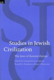 Cover of: Studies in Jewish Civilization, Volume 16: The Jews of Eastern Europe (Studies in Jewish Civilization)