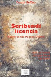 Cover of: Scribendi licentia by Cesare Ruffato