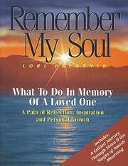 Cover of: Remember my soul: what to do in memory of a loved one