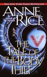Cover of: The tale of the body thief by Anne Rice