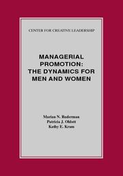 Cover of: Managerial promotion: the dynamics for men and women