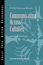 Cover of: Communicating Across Cultures (J-B CCL (Center for Creative Leadership)) by Center for Creative Leadership, Don W. Prince, Michael H. Hoppe
