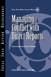 Cover of: Managing Conflict with Direct Reports (J-B CCL (Center for Creative Leadership))