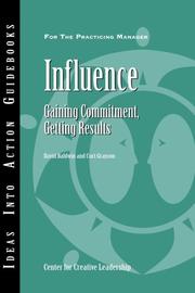 Cover of: Influence by Center for Creative Leadership, David Baldwin, Curt Grayson