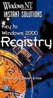 Cover of: Key to Windows 2000 registry