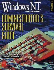 Cover of: Windows Nt Magazine Administrator's Survival Guide: System Management and Security