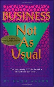 Cover of: Business not as usual by Hugh Aaron