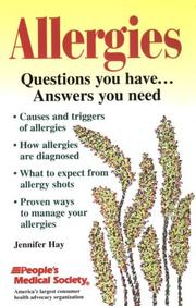 Cover of: Allergies: questions you have-- answers you need