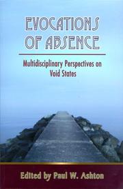 Cover of: Evocations Of Absence: Multidisciplinary Perspectives On Void States
