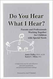 Cover of: Do you hear what I hear? by Janice Fialka