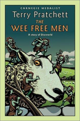 The book cover for The Wee Free Men