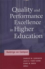 Cover of: Quality and Performance Excellence in Higher Education by James E. Groccia, Judith E. Miller